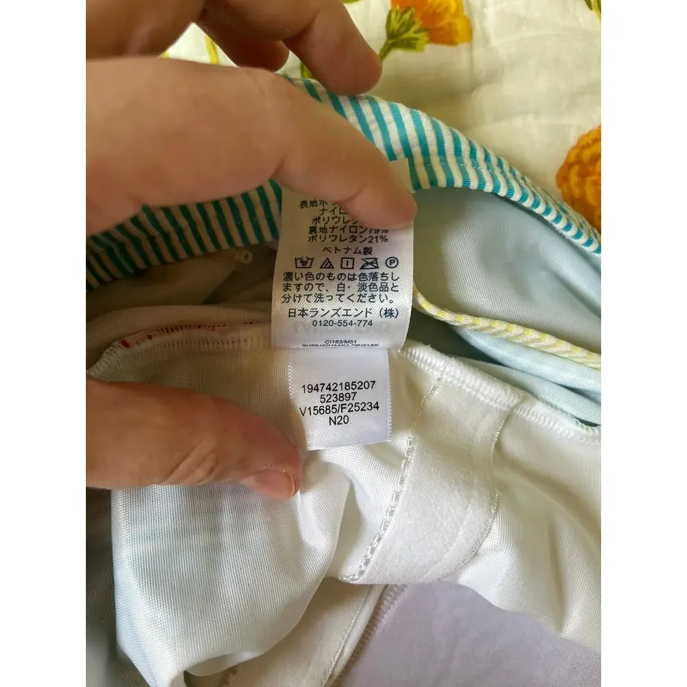 Lands' End Seersucker Striped Bathing Suit - Picture 10 of 10